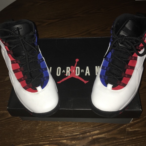 red & blue jordans